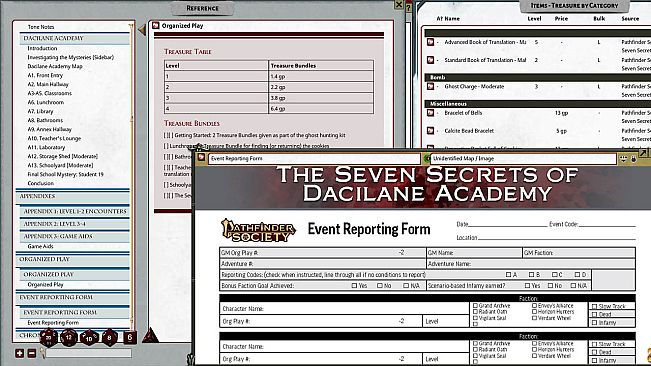 Fantasy Grounds - Pathfinder 2 RPG - Pathfinder Society Scenario #2-09: The Seven Secrets of Dacilane Academy