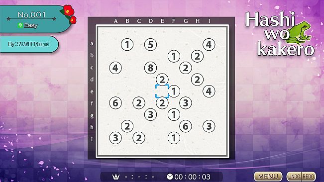 Puzzle by Nikoli W Hashiwokakero