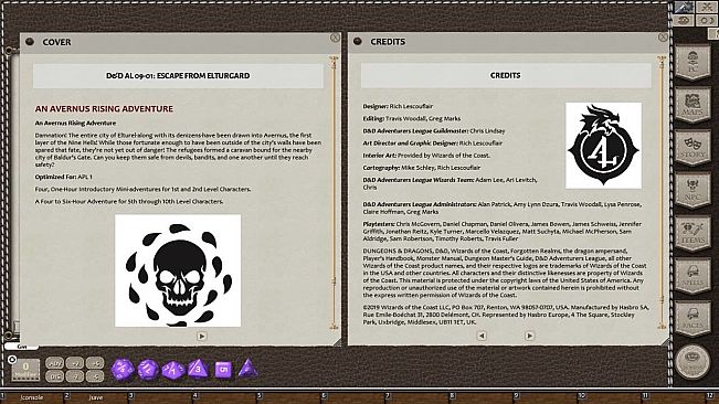 Fantasy Grounds - D&D Adventurers League 09-01 Escape From Elturgard