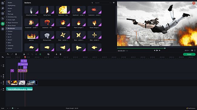 Movavi Slideshow Maker 8 Effects - Cinematic Set