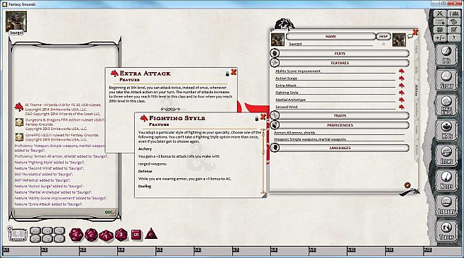 Fantasy Grounds - D&D Fighter Class Pack