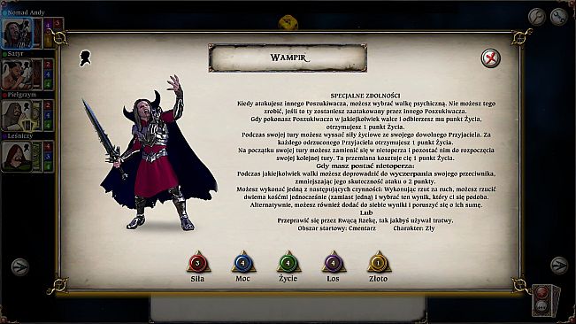 Talisman Character - Vampire