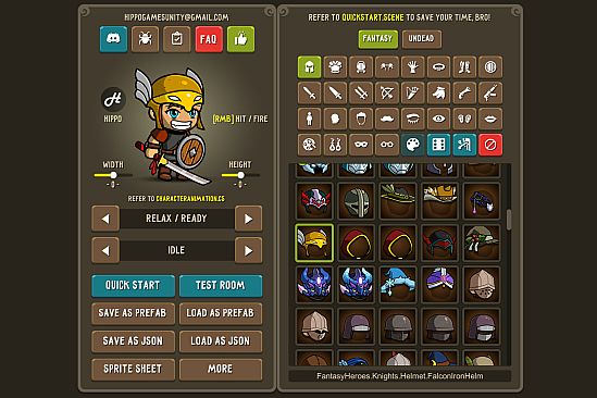 Fantasy Heroes: Character Editor & Sprite Sheet Maker