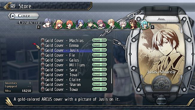 The Legend of Heroes: Trails of Cold Steel II - All Arcus Covers