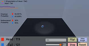 Coin Flipping Simulator for Probability and Statistics