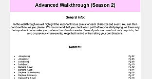 My Pleasure - Season 2: Advanced Walkthrough