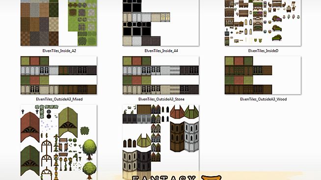 RPG Maker MV - Fantasy Tiles - Elves