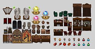 RPG Maker MZ - Dark Castle  Assets Top View Ver