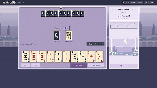 Gin Rummy: Pixel Cardroom