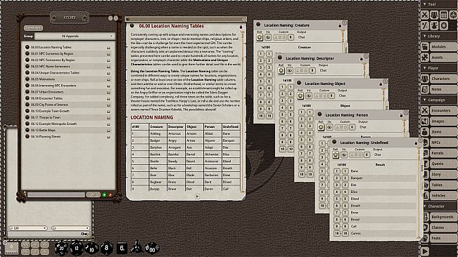 Fantasy Grounds - Campaign Builder: Cities & Towns