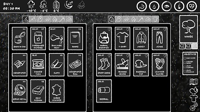 Don't Freeze: A Winter Card Survival