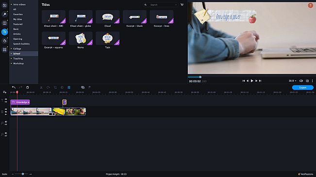 Movavi Video Editor Plus 2021 Effects - Education Set