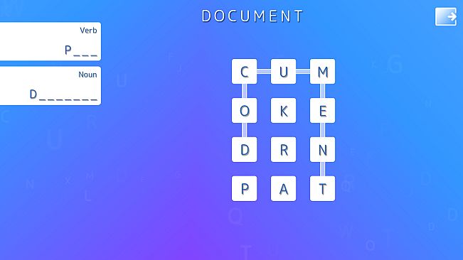 Mini Words - minimalist puzzle