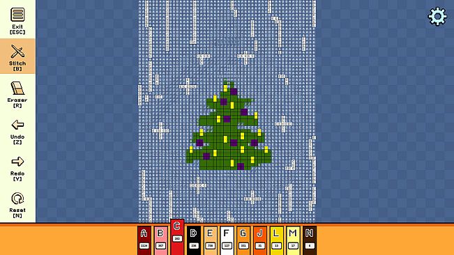 Pixel Cross Stitch - Christmas Baubles Pack 3
