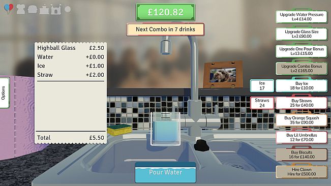 A stupid game about pouring drinks for the P.T.A.