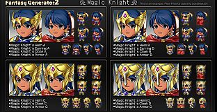 RPG Maker MZ - Fantasy Generator 2 Knight Armor Part Set