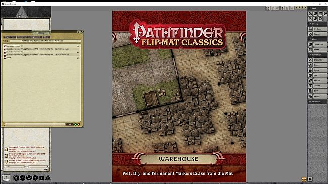 Fantasy Grounds - Pathfinder RPG - Pathfinder Flip-Mat - Classic Warehouse