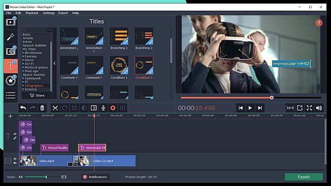 Movavi Video Editor Plus 2020 Effects - Technology Set