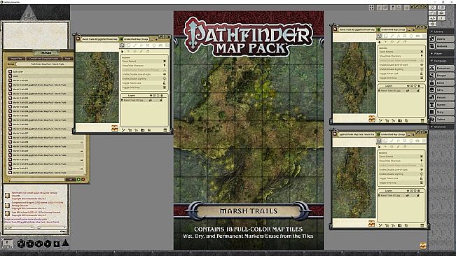 Fantasy Grounds - Pathfinder RPG - Map Pack - Marsh Trails