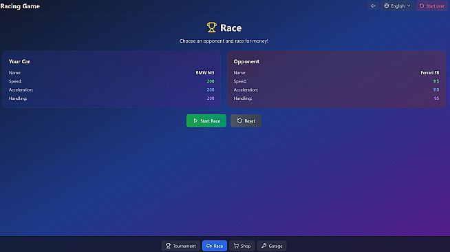 3D race game
