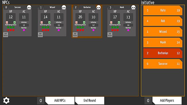 Combat Tracker for Dungeon Masters
