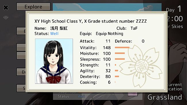 Long Black-Haired Schoolgirl Survival Simulation Game
