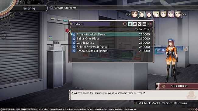 Dark Rose Valkyrie: Extra Costumes Set