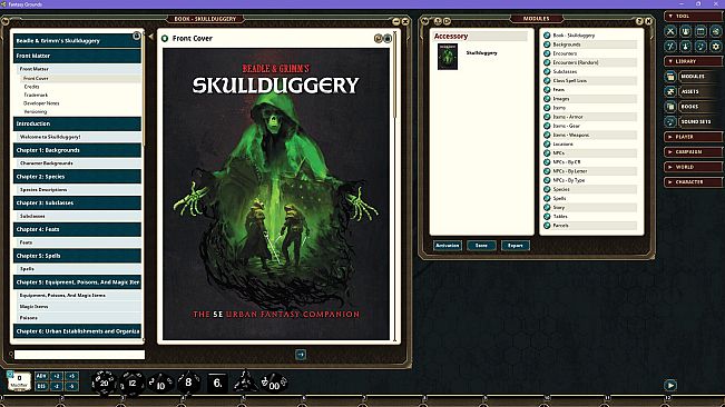 Fantasy Grounds - Skullduggery: The 5E Urban Fantasy Companion