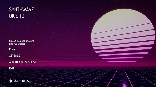 Synthwave Dice TD