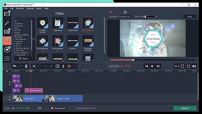 Movavi Video Editor Plus 2020 Effects - Technology Set