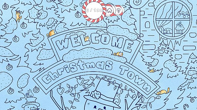 Cats Visiting Christmas Town