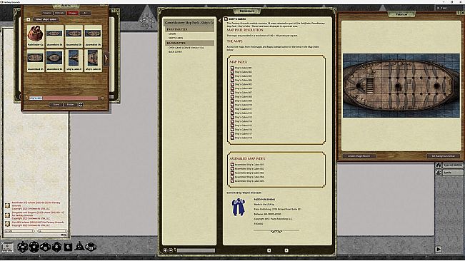 Fantasy Grounds - Pathfinder RPG - GameMastery Map Pack: Ship's Cabin