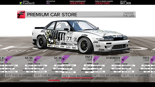 FURIDASHI - PREMIUM CAR: 1988 TN13