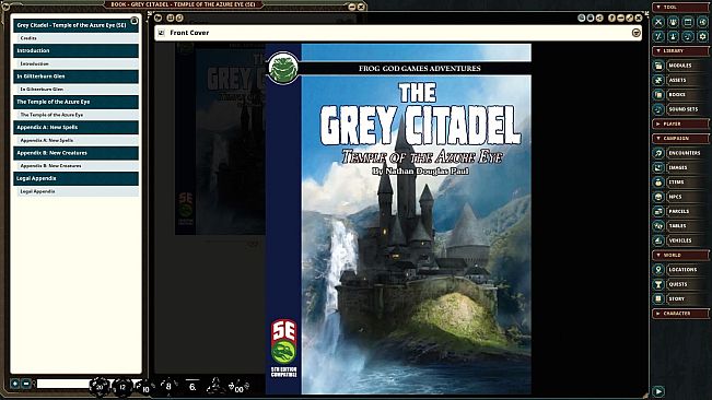 Fantasy Grounds - The Grey Citadel - Temple of the Azure Eye