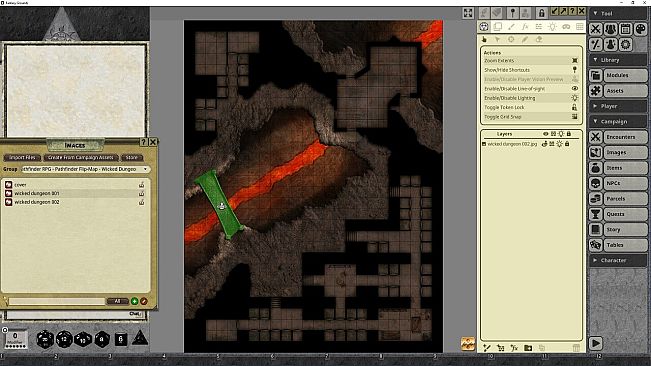 Fantasy Grounds - Pathfinder RPG - Pathfinder Flip-Mat: Wicked Dungeon