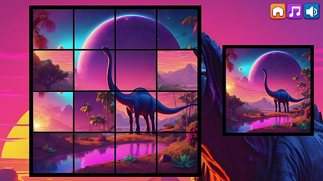 OG Puzzlers: Synthwave Dinosaurs