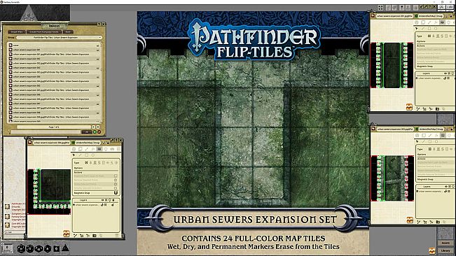 Fantasy Grounds - Pathfinder RPG - Flip-Tiles - Urban Sewers Expansion