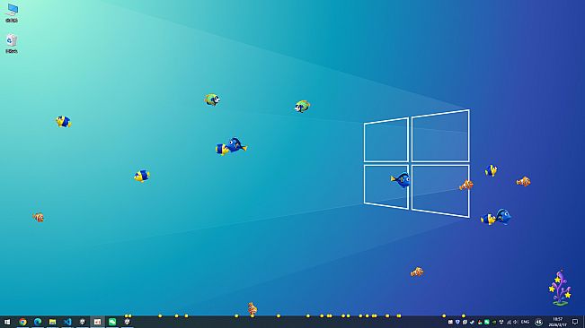 Screen Fish:Desk Water World