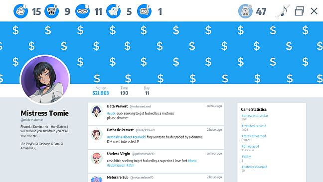 Femdom Stories: Findom Simulator Sex Game