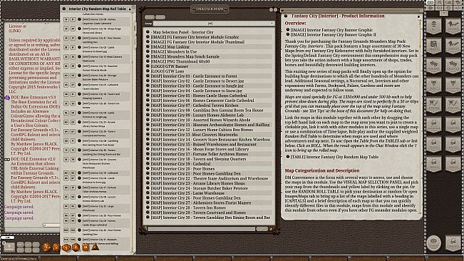 Fantasy Grounds - Meander Map Pack: Interior City (Map Pack)