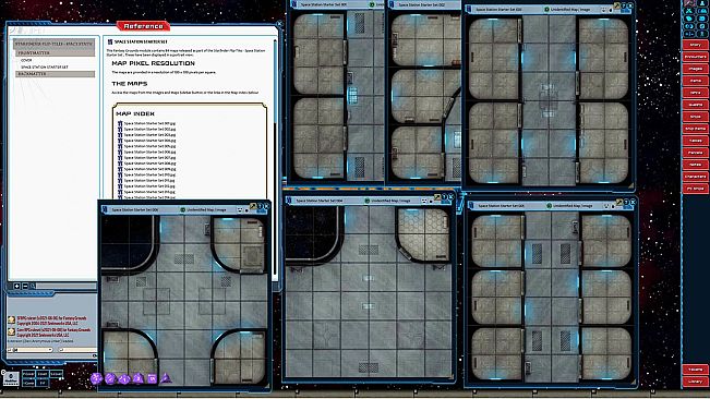 Fantasy Grounds - Starfinder Flip-Tiles - Space Station Starter Set