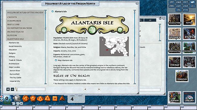 Fantasy Grounds - Hellfrost: Atlas of the Frozen North (Savage Worlds)