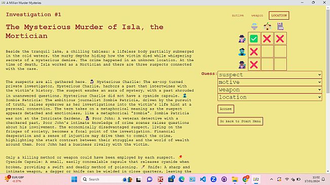 A Million Murder Mysteries