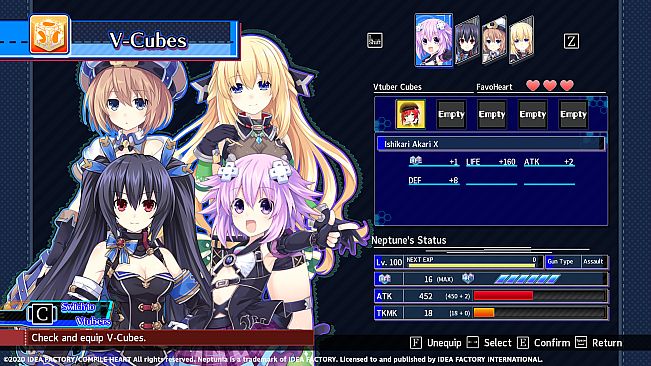 Neptunia Virtual Stars - Aogiri High School Pack