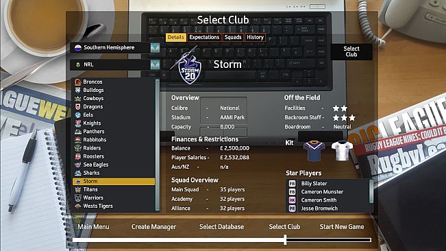 Rugby League Team Manager 2018 - Season 2018 Update