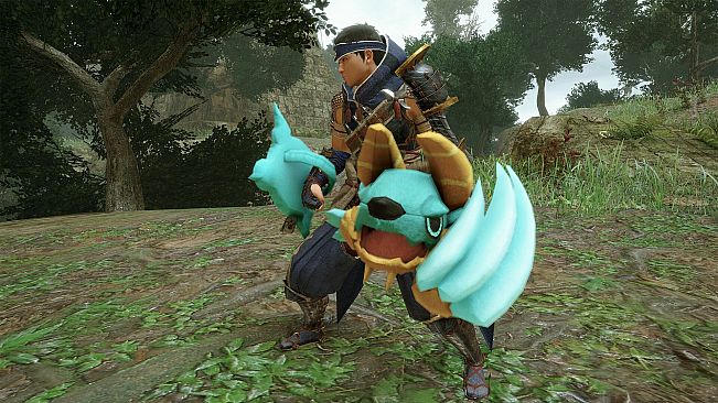 Monster Hunter Rise - "Stuffed Zinogre" Hunter layered weapon (Sword & Shield)