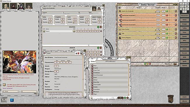 Fantasy Grounds - Advanced Fighting Fantasy 2E Ruleset