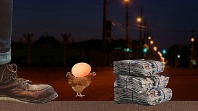 egg is broken. heart is too.