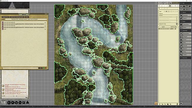 Fantasy Grounds - Pathfinder RPG - Pathfinder Flip-Mat - Classic Falls and Rapids