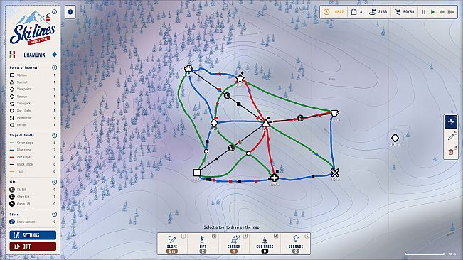 Ski Lines: Trail Map